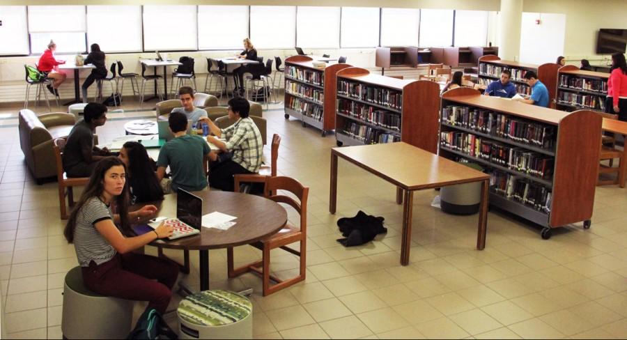 Students enjoy current breaks in the library