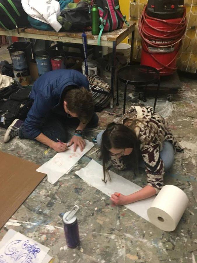 Crew prepares decorations for opening night