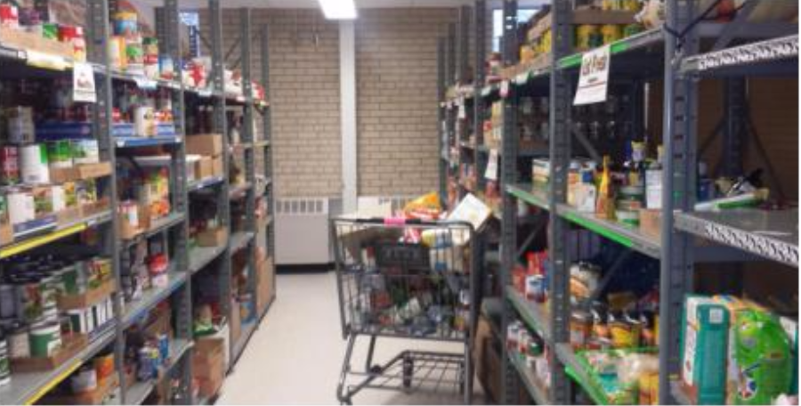 Food shelf bank pantry after