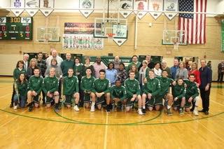 Boys basketball senior photo.