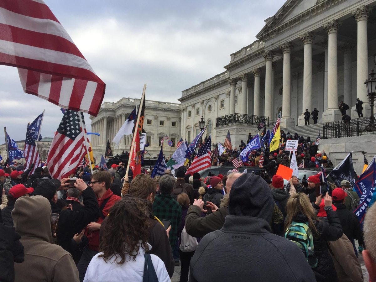 Insurgents rioting at the Capitol on Jan. 6.