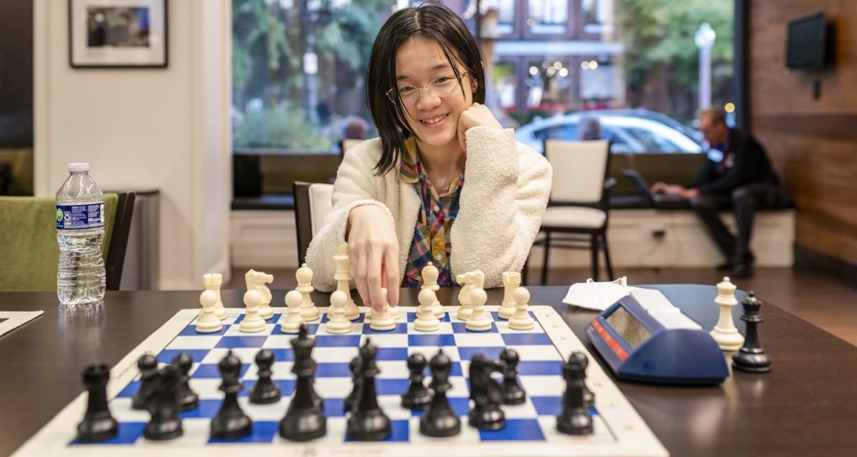 Lee at the 2022 US Women’s Chess Championship.