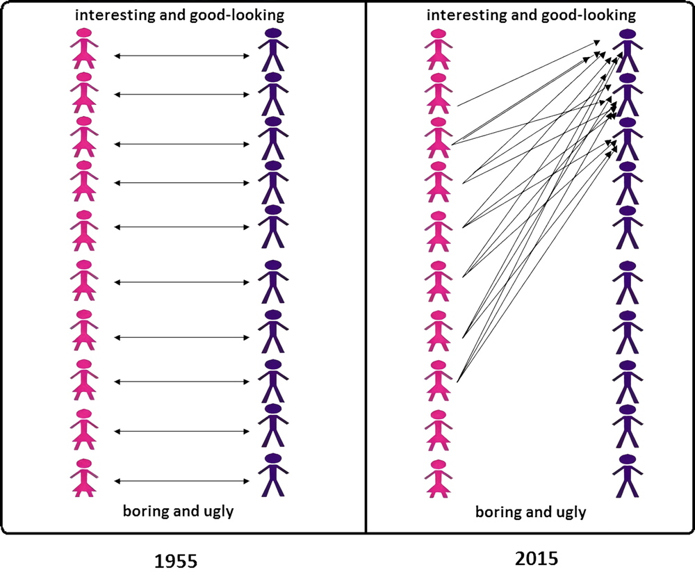 Incel hypergamy theory states that women are more likely to date men above their own SMV. 